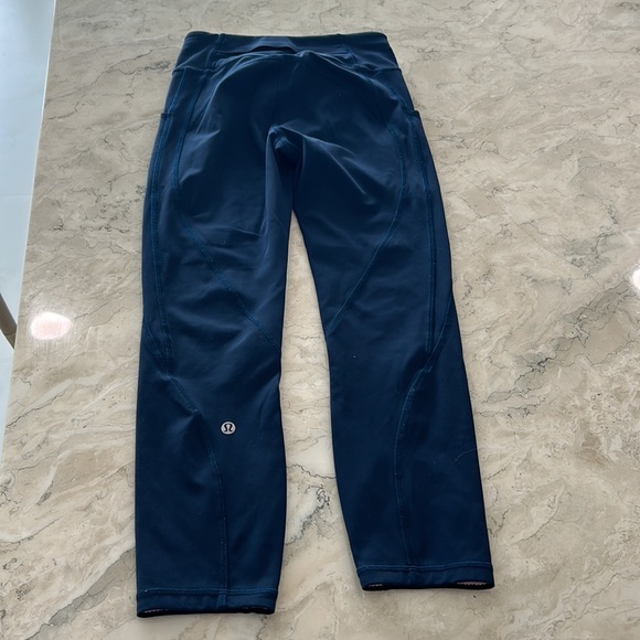 Lululemon Time To Sweat Crop *23" leggings - true navy - Picture 3 of 6